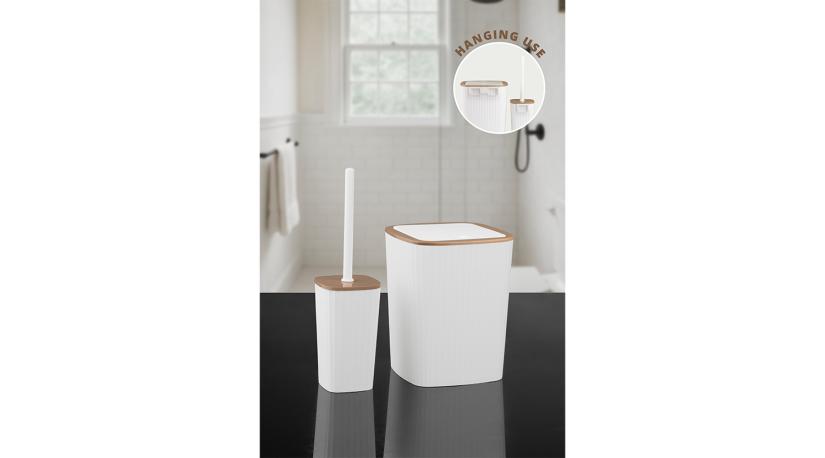 Safir Bathroom Set 2 Pcs / Due / White