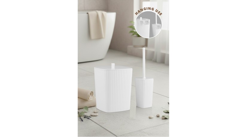 Safir Bathroom Set 2 Pcs  / White