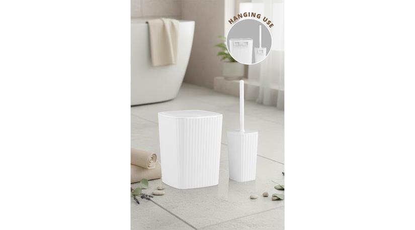 Safir Bathroom Set 2 Pcs  / White