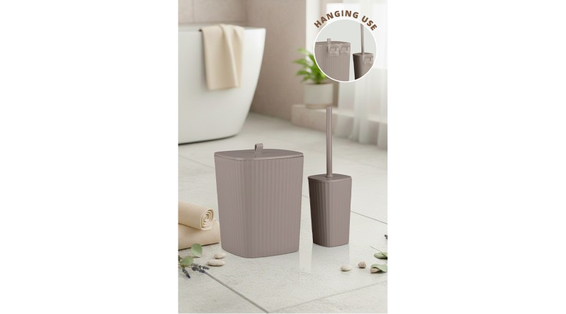 Safir Bathroom Set 2 Pcs / Brown