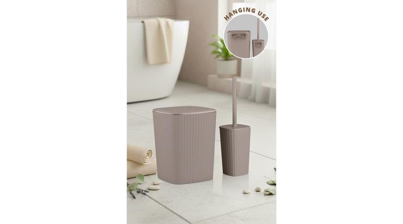 Safir Bathroom Set 2 Pcs / Brown