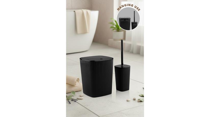 Safir Bathroom Set 2 Pcs / Black