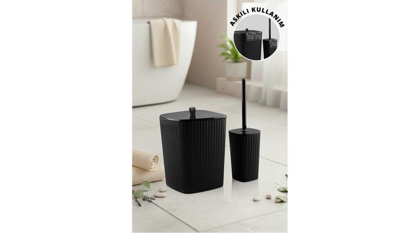 Safir Bathroom Set 2 Pcs / Black