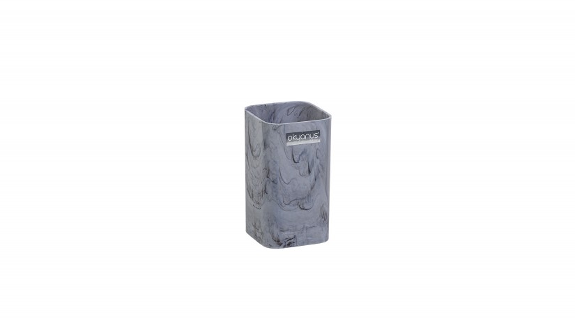 Marble Design Square Toothbrush Holder