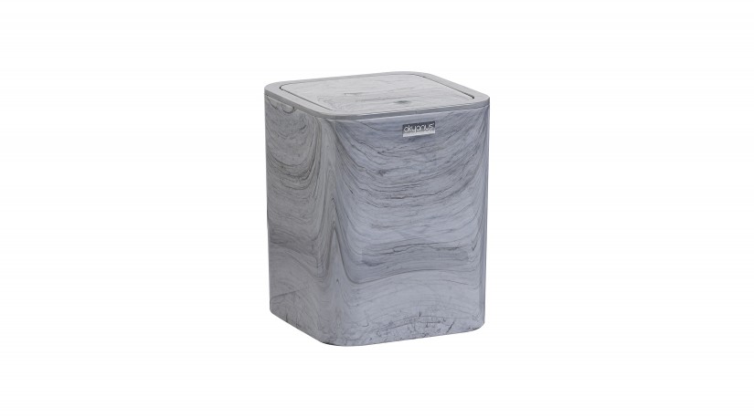 Square Marble Trash Can