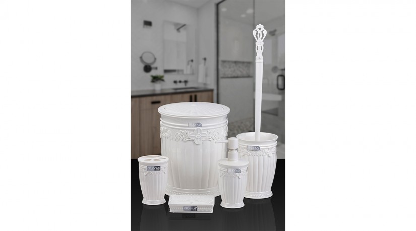 Sultan Bathroom Set (5 Pcs) - White