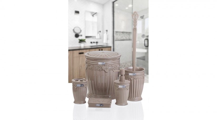 Sultan Bathroom Set (5 Pcs) - Brown