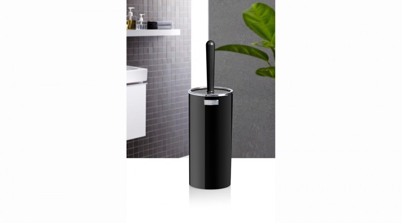 Round Toilet Brush & Holder - Chrome