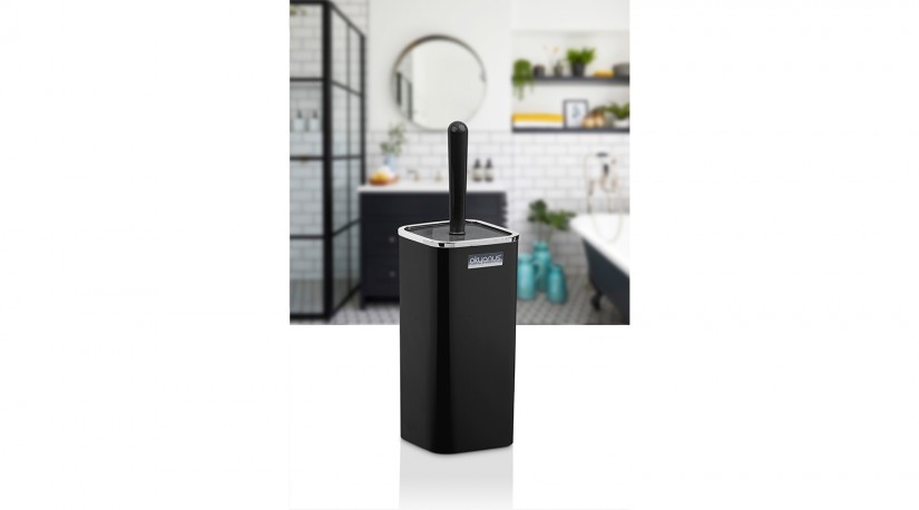 Square Toilet Brush & Holder Chrome
