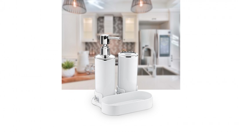 Bathroom and Kitchen Organizer White