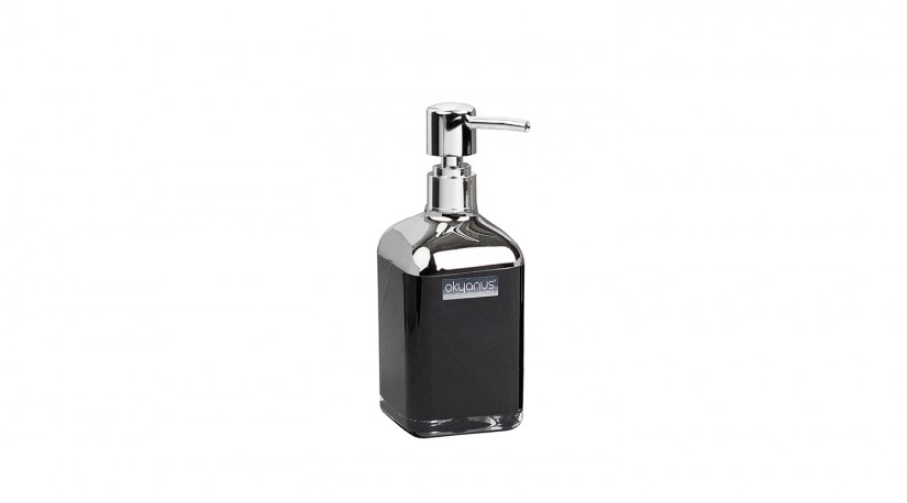 Double Layer Transparent  Square Soap Dispenser - Chrome