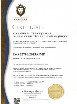 ISO 22716:2013:GMP SERTİFİKASI
