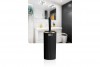 Çizgili Yuvarlak Tuvalet Fırçası Altın - Siyah
