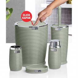 Elegans 5'li Banyo Seti / Krom / Yeşil