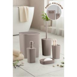 Safir 5'Li Banyo Seti / Kahverengi