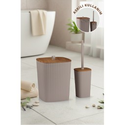 Safir 2'Li Banyo Seti  / Ahşap - Kahverengi