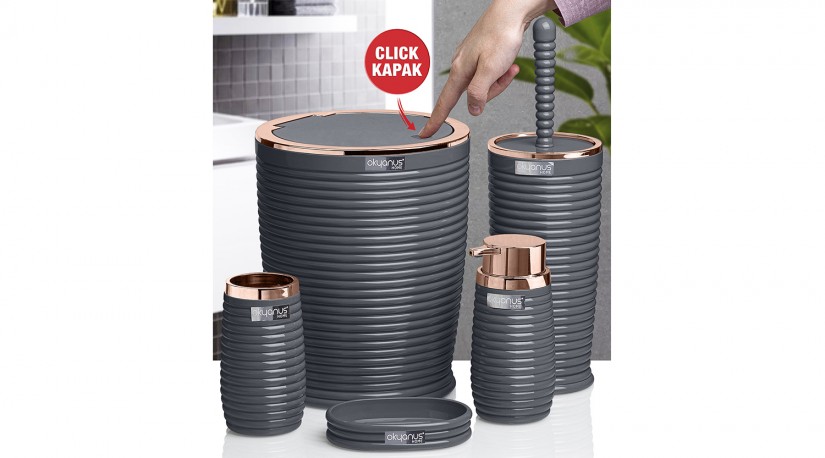 Elegans 5’li Banyo Seti Bakır - Antrasit