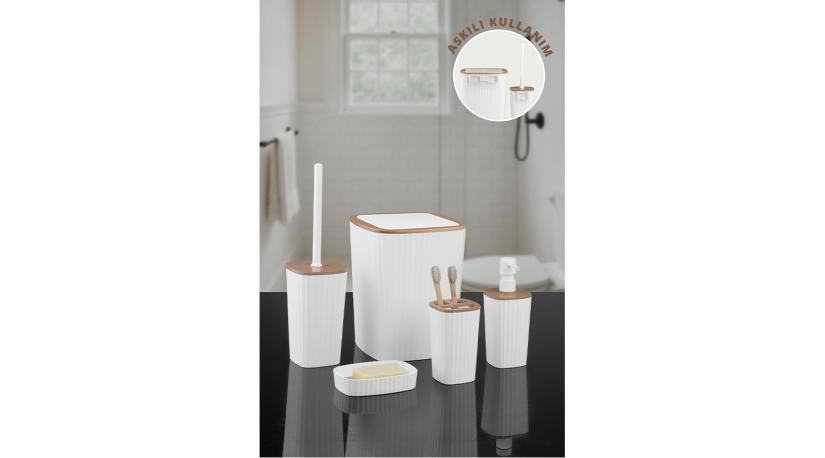 Safir 5'Li Banyo Seti / Due / Beyaz