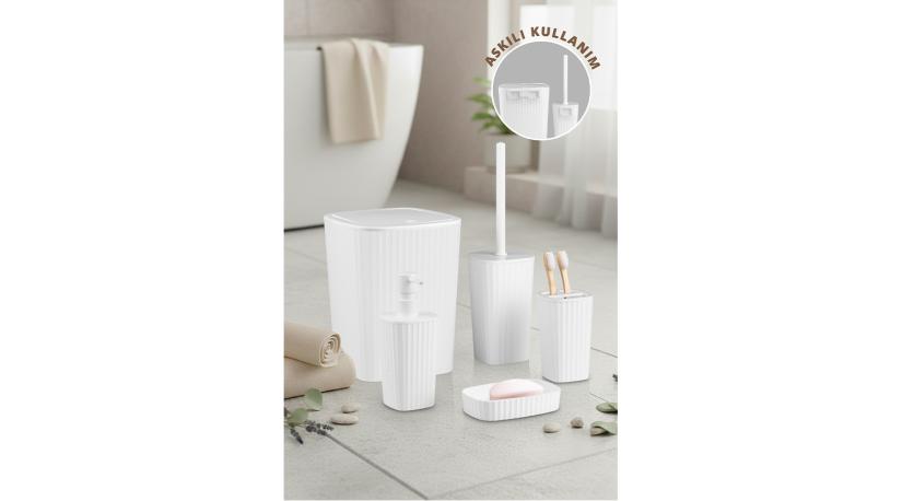 Safir 5'Li Banyo Seti / Beyaz